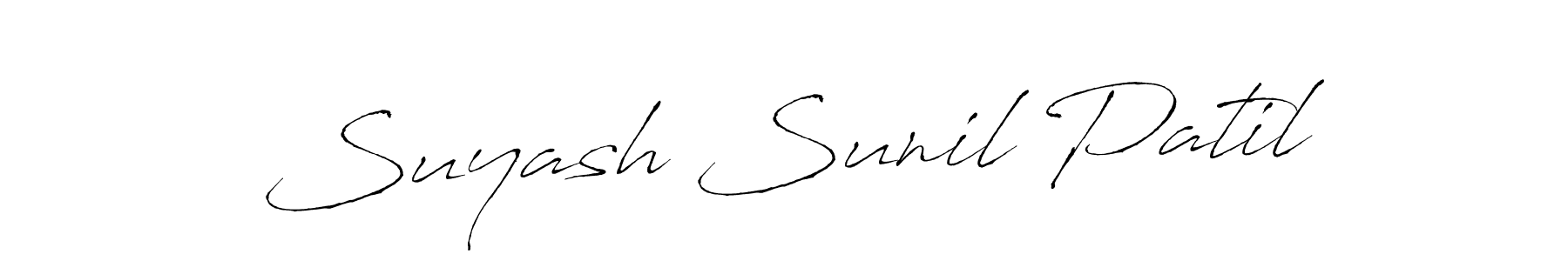 Suyash Sunil Patil stylish signature style. Best Handwritten Sign (Antro_Vectra) for my name. Handwritten Signature Collection Ideas for my name Suyash Sunil Patil. Suyash Sunil Patil signature style 6 images and pictures png