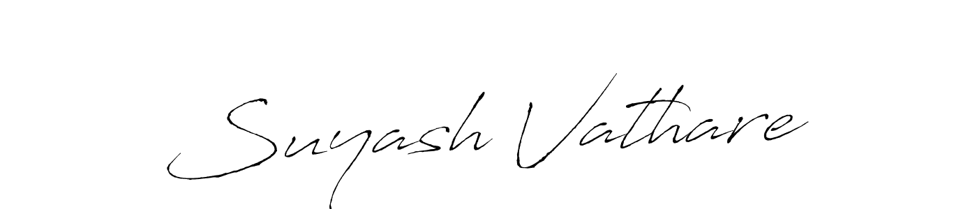Antro_Vectra is a professional signature style that is perfect for those who want to add a touch of class to their signature. It is also a great choice for those who want to make their signature more unique. Get Suyash Vathare name to fancy signature for free. Suyash Vathare signature style 6 images and pictures png