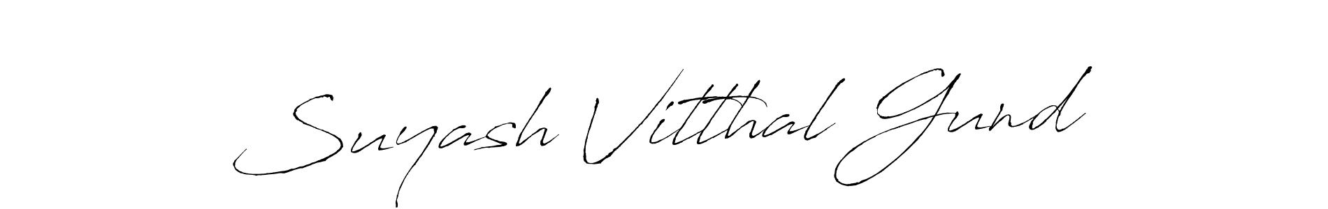 The best way (Antro_Vectra) to make a short signature is to pick only two or three words in your name. The name Suyash Vitthal Gund include a total of six letters. For converting this name. Suyash Vitthal Gund signature style 6 images and pictures png