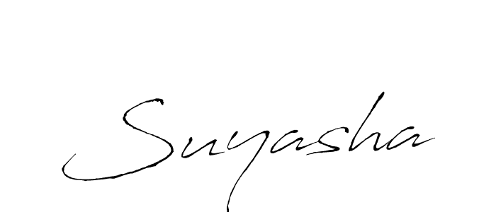 Make a beautiful signature design for name Suyasha. With this signature (Antro_Vectra) style, you can create a handwritten signature for free. Suyasha signature style 6 images and pictures png