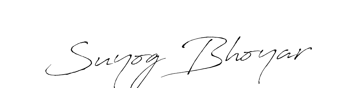 Make a beautiful signature design for name Suyog Bhoyar. With this signature (Antro_Vectra) style, you can create a handwritten signature for free. Suyog Bhoyar signature style 6 images and pictures png