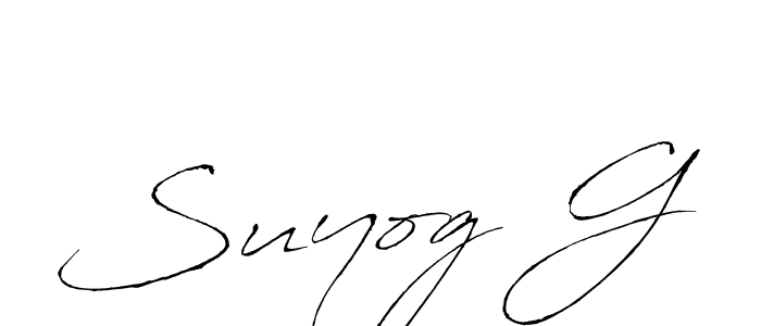 Create a beautiful signature design for name Suyog G. With this signature (Antro_Vectra) fonts, you can make a handwritten signature for free. Suyog G signature style 6 images and pictures png