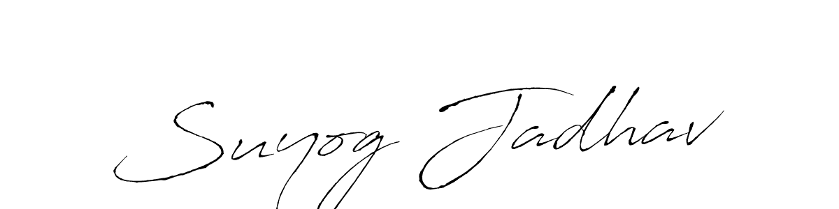 Suyog Jadhav stylish signature style. Best Handwritten Sign (Antro_Vectra) for my name. Handwritten Signature Collection Ideas for my name Suyog Jadhav. Suyog Jadhav signature style 6 images and pictures png