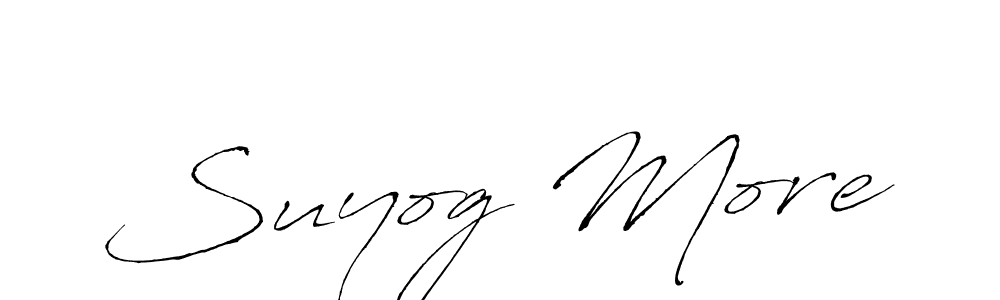 Make a beautiful signature design for name Suyog More. With this signature (Antro_Vectra) style, you can create a handwritten signature for free. Suyog More signature style 6 images and pictures png