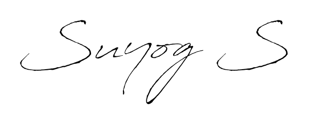 Master the art of signing with Suyog S written in fluent Antro_Vectra script. A great template to practice and refine your handwriting. Suyog S signature style 6 images and pictures png