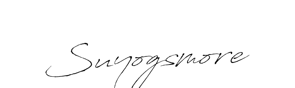 The best way (Antro_Vectra) to make a short signature is to pick only two or three words in your name. The name Suyogsmore include a total of six letters. For converting this name. Suyogsmore signature style 6 images and pictures png