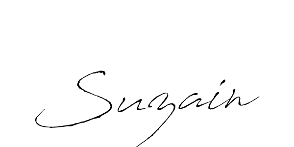 Make a beautiful signature design for name Suzain. With this signature (Antro_Vectra) style, you can create a handwritten signature for free. Suzain signature style 6 images and pictures png