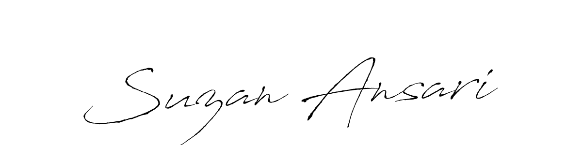 Create a beautiful signature design for name Suzan Ansari. With this signature (Antro_Vectra) fonts, you can make a handwritten signature for free. Suzan Ansari signature style 6 images and pictures png