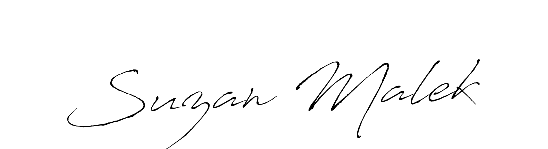 Suzan Malek stylish signature style. Best Handwritten Sign (Antro_Vectra) for my name. Handwritten Signature Collection Ideas for my name Suzan Malek. Suzan Malek signature style 6 images and pictures png