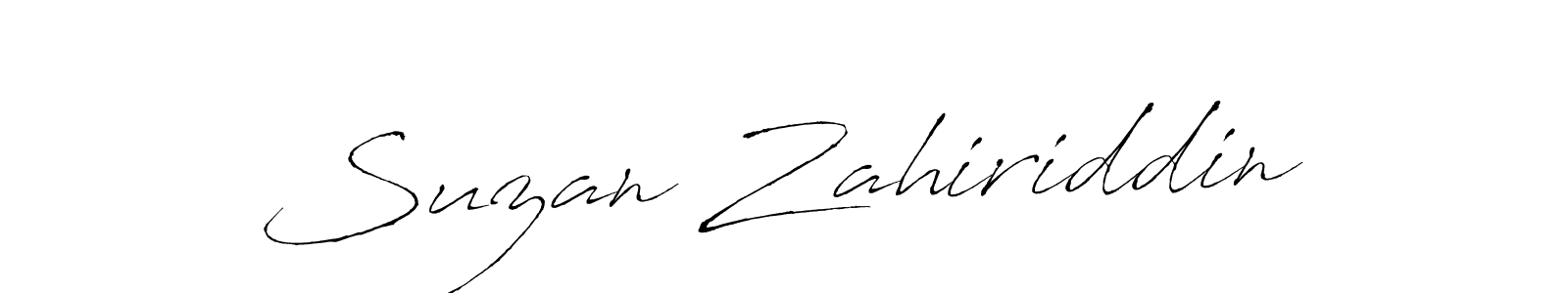 The best way (Antro_Vectra) to make a short signature is to pick only two or three words in your name. The name Suzan Zahiriddin include a total of six letters. For converting this name. Suzan Zahiriddin signature style 6 images and pictures png