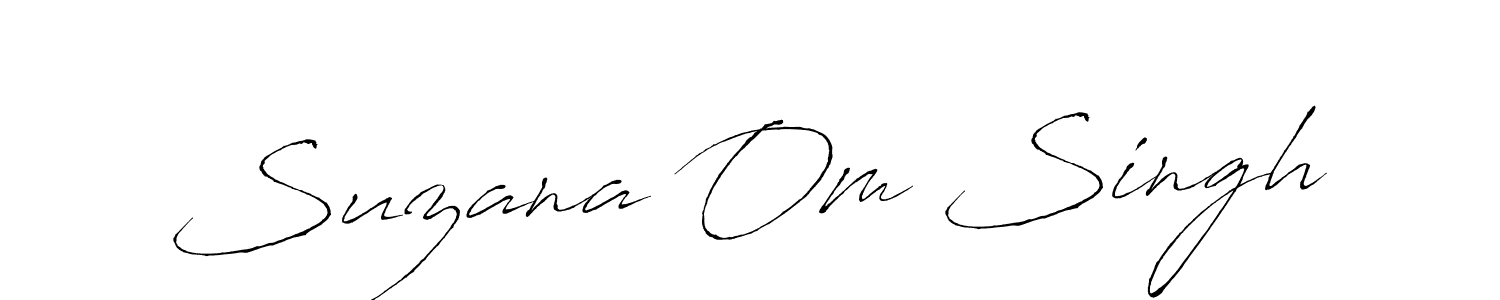 Antro_Vectra is a professional signature style that is perfect for those who want to add a touch of class to their signature. It is also a great choice for those who want to make their signature more unique. Get Suzana Om Singh name to fancy signature for free. Suzana Om Singh signature style 6 images and pictures png