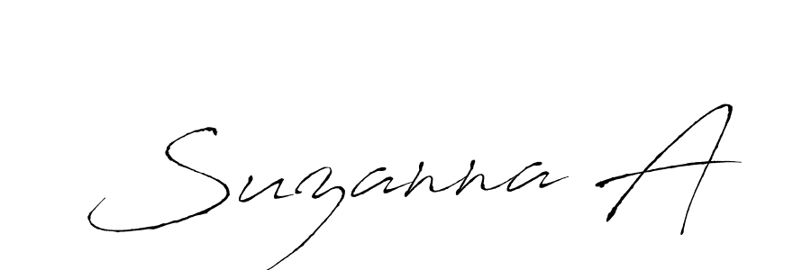 Design your own signature with our free online signature maker. With this signature software, you can create a handwritten (Antro_Vectra) signature for name Suzanna A. Suzanna A signature style 6 images and pictures png