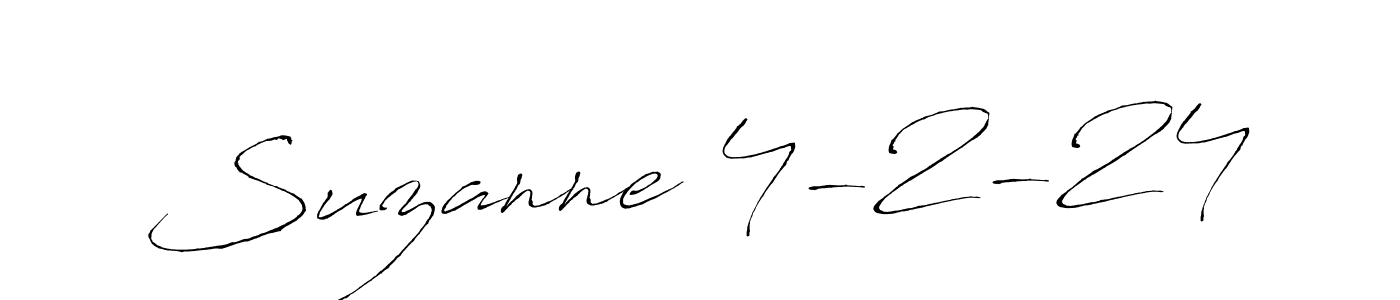 The best way (Antro_Vectra) to make a short signature is to pick only two or three words in your name. The name Suzanne 4-2-24 include a total of six letters. For converting this name. Suzanne 4-2-24 signature style 6 images and pictures png