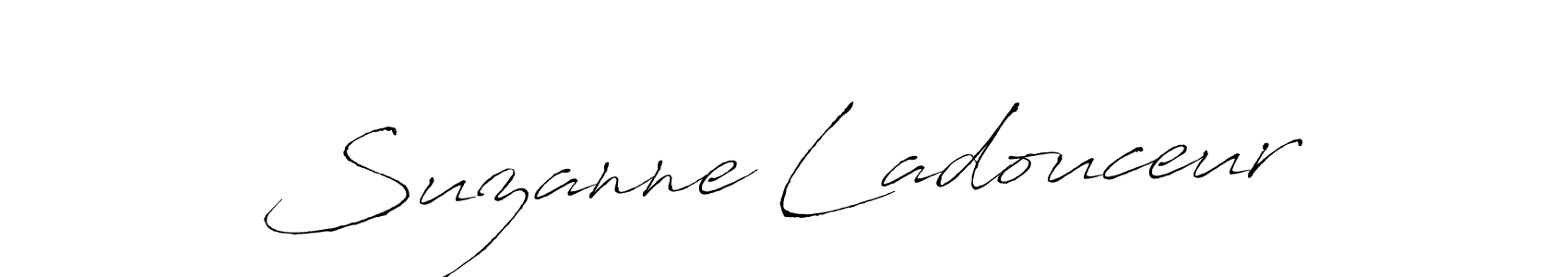 Suzanne Ladouceur stylish signature style. Best Handwritten Sign (Antro_Vectra) for my name. Handwritten Signature Collection Ideas for my name Suzanne Ladouceur. Suzanne Ladouceur signature style 6 images and pictures png