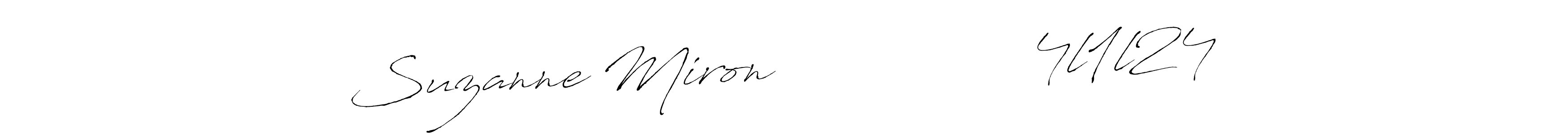 Create a beautiful signature design for name Suzanne Miron                4l1l24. With this signature (Antro_Vectra) fonts, you can make a handwritten signature for free. Suzanne Miron                4l1l24 signature style 6 images and pictures png