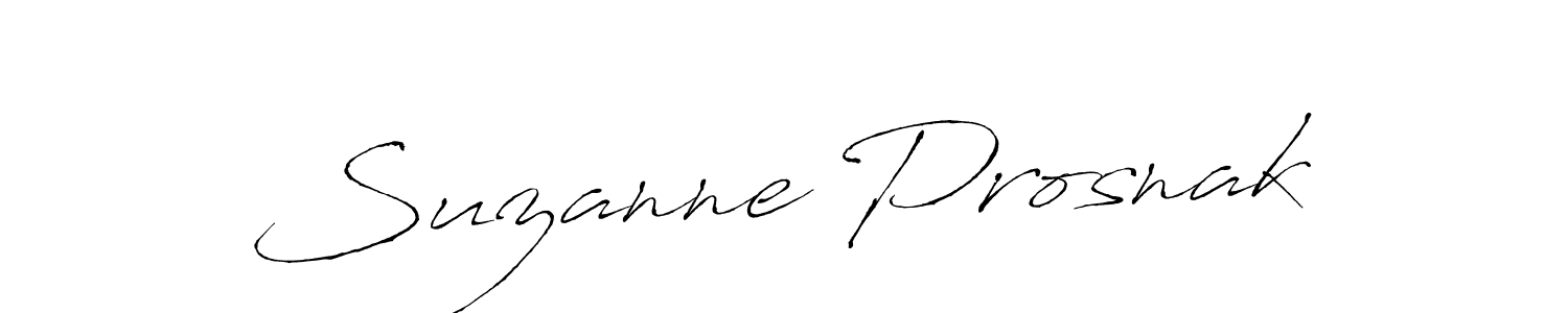 You should practise on your own different ways (Antro_Vectra) to write your name (Suzanne Prosnak) in signature. don't let someone else do it for you. Suzanne Prosnak signature style 6 images and pictures png