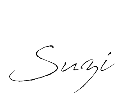 Suzi stylish signature style. Best Handwritten Sign (Antro_Vectra) for my name. Handwritten Signature Collection Ideas for my name Suzi. Suzi signature style 6 images and pictures png