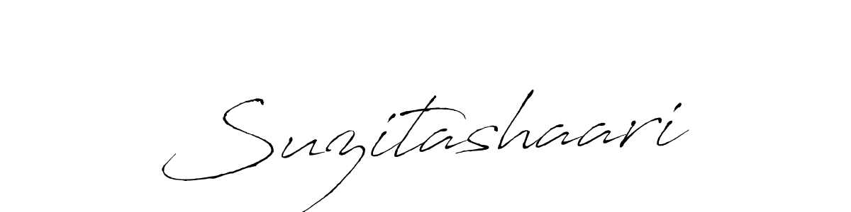 You should practise on your own different ways (Antro_Vectra) to write your name (Suzitashaari) in signature. don't let someone else do it for you. Suzitashaari signature style 6 images and pictures png