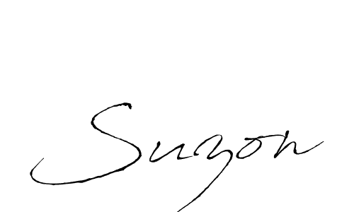 Suzon stylish signature style. Best Handwritten Sign (Antro_Vectra) for my name. Handwritten Signature Collection Ideas for my name Suzon. Suzon signature style 6 images and pictures png