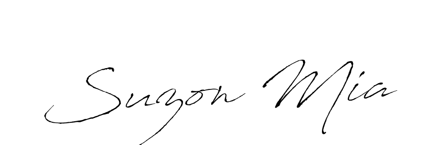 Use a signature maker to create a handwritten signature online. With this signature software, you can design (Antro_Vectra) your own signature for name Suzon Mia. Suzon Mia signature style 6 images and pictures png
