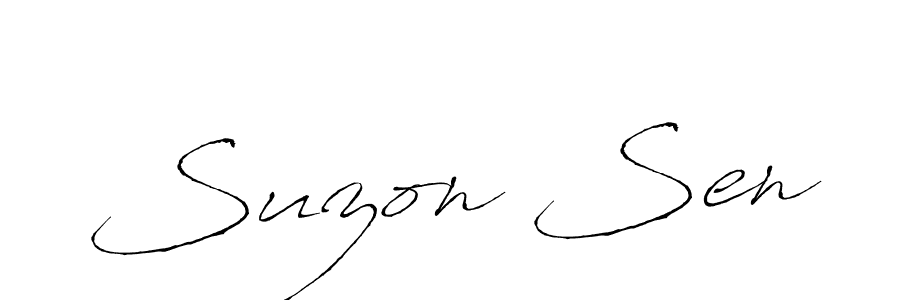 Design your own signature with our free online signature maker. With this signature software, you can create a handwritten (Antro_Vectra) signature for name Suzon Sen. Suzon Sen signature style 6 images and pictures png