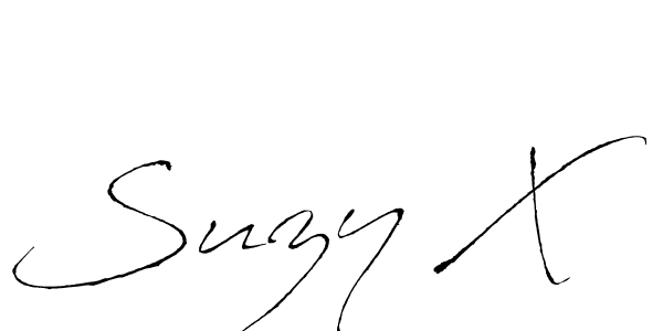 This is the best signature style for the Suzy X name. Also you like these signature font (Antro_Vectra). Mix name signature. Suzy X signature style 6 images and pictures png