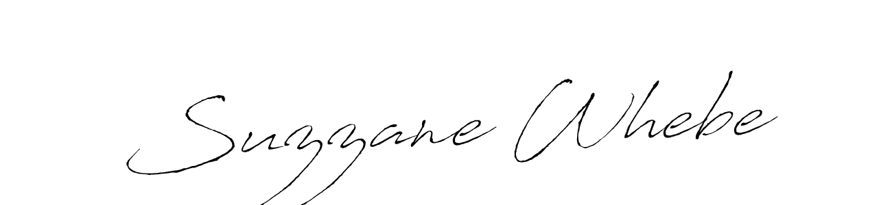 Make a beautiful signature design for name Suzzane Whebe. With this signature (Antro_Vectra) style, you can create a handwritten signature for free. Suzzane Whebe signature style 6 images and pictures png