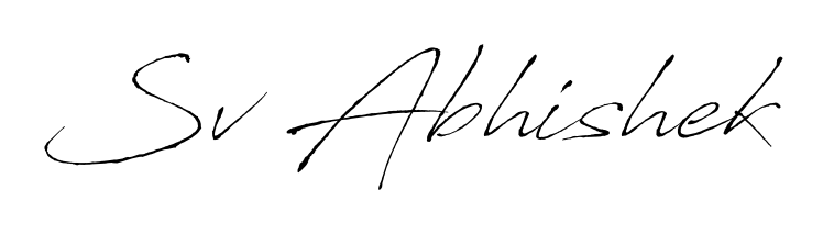 Create a personalized artistic stamp with Sv Abhishek in Antro_Vectra font. Perfect for visual artists, designers, and influencers. Sv Abhishek signature style 6 images and pictures png