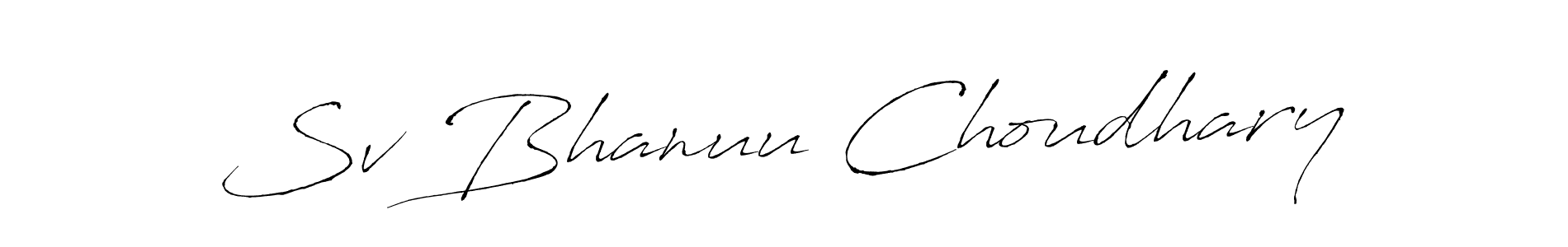 Make a beautiful signature design for name Sv Bhanuu Choudhary. Use this online signature maker to create a handwritten signature for free. Sv Bhanuu Choudhary signature style 6 images and pictures png