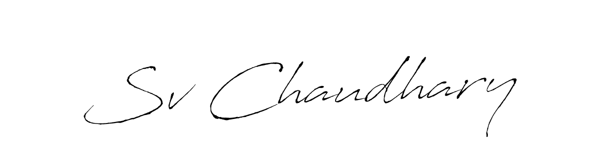 How to Draw Sv Chaudhary signature style? Antro_Vectra is a latest design signature styles for name Sv Chaudhary. Sv Chaudhary signature style 6 images and pictures png