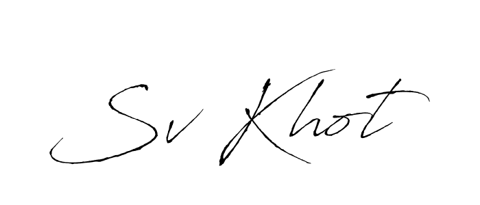 Make a beautiful signature design for name Sv Khot. Use this online signature maker to create a handwritten signature for free. Sv Khot signature style 6 images and pictures png