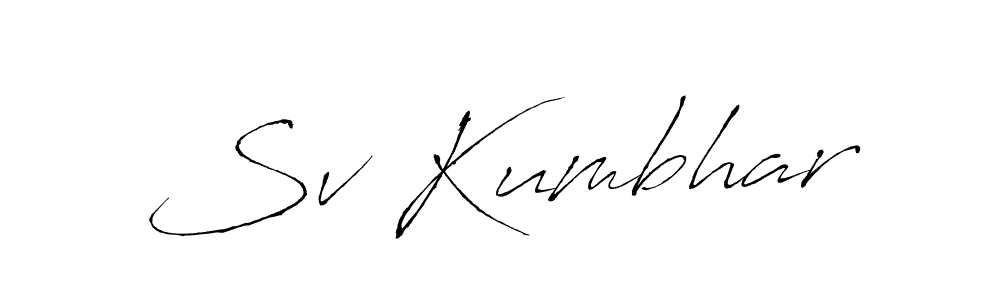 Here are the top 10 professional signature styles for the name Sv Kumbhar. These are the best autograph styles you can use for your name. Sv Kumbhar signature style 6 images and pictures png