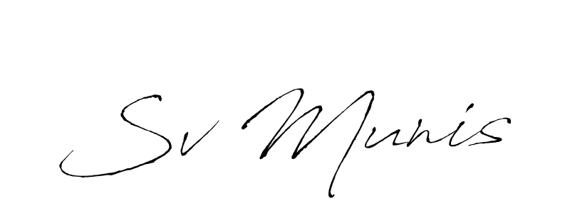 Create a beautiful signature design for name Sv Munis. With this signature (Antro_Vectra) fonts, you can make a handwritten signature for free. Sv Munis signature style 6 images and pictures png