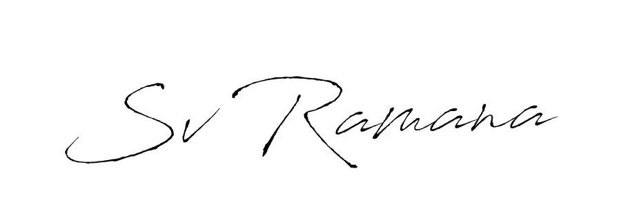 Make a beautiful signature design for name Sv Ramana. With this signature (Antro_Vectra) style, you can create a handwritten signature for free. Sv Ramana signature style 6 images and pictures png