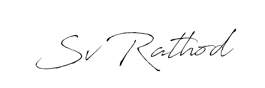 Use a signature maker to create a handwritten signature online. With this signature software, you can design (Antro_Vectra) your own signature for name Sv Rathod. Sv Rathod signature style 6 images and pictures png