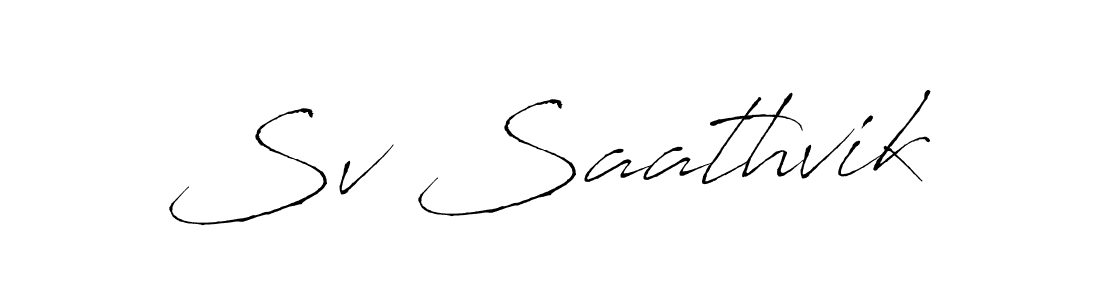 Sv Saathvik stylish signature style. Best Handwritten Sign (Antro_Vectra) for my name. Handwritten Signature Collection Ideas for my name Sv Saathvik. Sv Saathvik signature style 6 images and pictures png