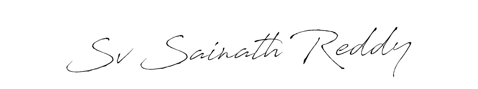Make a beautiful signature design for name Sv Sainath Reddy. With this signature (Antro_Vectra) style, you can create a handwritten signature for free. Sv Sainath Reddy signature style 6 images and pictures png