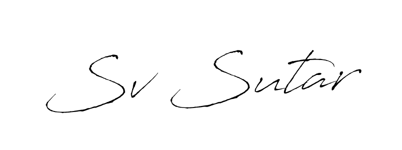 Make a beautiful signature design for name Sv Sutar. Use this online signature maker to create a handwritten signature for free. Sv Sutar signature style 6 images and pictures png