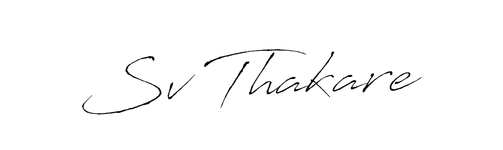 Sv Thakare stylish signature style. Best Handwritten Sign (Antro_Vectra) for my name. Handwritten Signature Collection Ideas for my name Sv Thakare. Sv Thakare signature style 6 images and pictures png