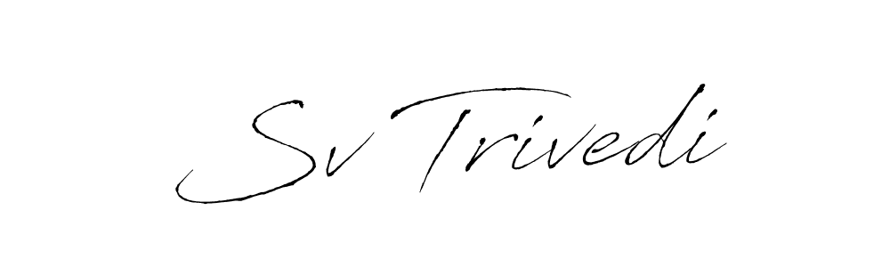 Use a signature maker to create a handwritten signature online. With this signature software, you can design (Antro_Vectra) your own signature for name Sv Trivedi. Sv Trivedi signature style 6 images and pictures png
