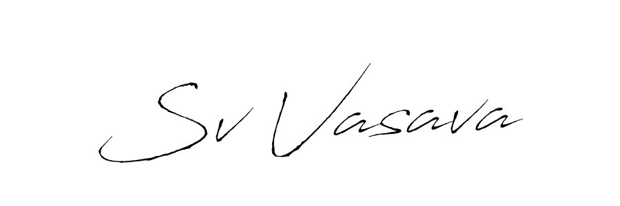 How to make Sv Vasava signature? Antro_Vectra is a professional autograph style. Create handwritten signature for Sv Vasava name. Sv Vasava signature style 6 images and pictures png