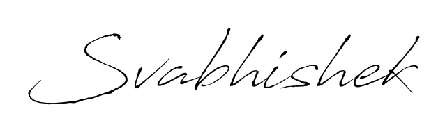 How to make Svabhishek name signature. Use Antro_Vectra style for creating short signs online. This is the latest handwritten sign. Svabhishek signature style 6 images and pictures png