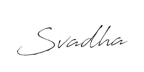 Svadha stylish signature style. Best Handwritten Sign (Antro_Vectra) for my name. Handwritten Signature Collection Ideas for my name Svadha. Svadha signature style 6 images and pictures png