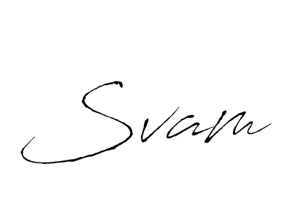 Create a beautiful signature design for name Svam. With this signature (Antro_Vectra) fonts, you can make a handwritten signature for free. Svam signature style 6 images and pictures png