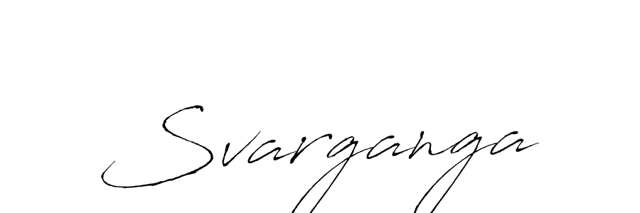 Design your own signature with our free online signature maker. With this signature software, you can create a handwritten (Antro_Vectra) signature for name Svarganga. Svarganga signature style 6 images and pictures png