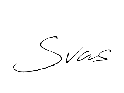 Create a beautiful signature design for name Svas. With this signature (Antro_Vectra) fonts, you can make a handwritten signature for free. Svas signature style 6 images and pictures png