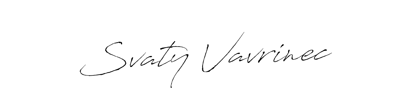 How to make Svaty Vavrinec name signature. Use Antro_Vectra style for creating short signs online. This is the latest handwritten sign. Svaty Vavrinec signature style 6 images and pictures png