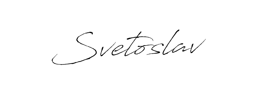 Svetoslav stylish signature style. Best Handwritten Sign (Antro_Vectra) for my name. Handwritten Signature Collection Ideas for my name Svetoslav. Svetoslav signature style 6 images and pictures png