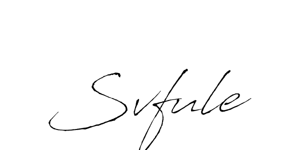 Make a beautiful signature design for name Svfule. With this signature (Antro_Vectra) style, you can create a handwritten signature for free. Svfule signature style 6 images and pictures png