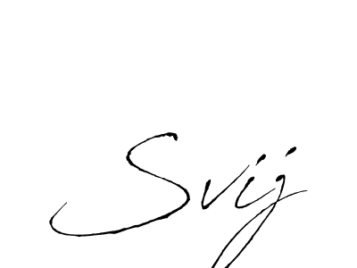 Design your own signature with our free online signature maker. With this signature software, you can create a handwritten (Antro_Vectra) signature for name Svij. Svij signature style 6 images and pictures png